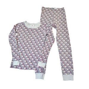 Hanna Andersson Rainbow Hearts Organic PJ Set Size 8